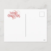 Frohe Weihnachts Cat Postcard Feiertagspostkarte (Rückseite)