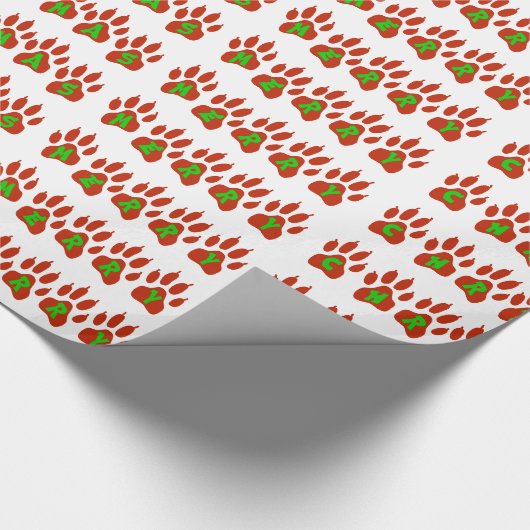 Frohe Weihnachts Cat Prints Geschenkwrap Geschenkpapier (Ecke)