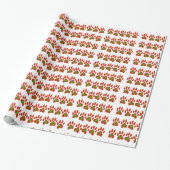 Frohe Weihnachts Cat Prints Geschenkwrap Geschenkpapier (Ungerollt)