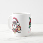 Frohe Weihnachts Cat Tasse (Vorderseite Links)