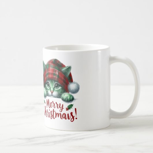 Frohe Weihnachts Cat Tasse (Rechts)