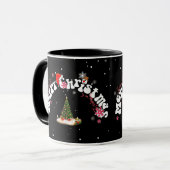 Frohe Weihnachts Cercle Graffity Kaffee Tasse (Vorderseite Links)