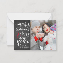 Frohe Weihnachts Chalkboard Foto Grußkarte Mitteilungskarte