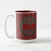 Frohe Weihnachts-Chalkboard Red Coffee Tasse (Links)