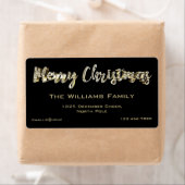 Frohe Weihnachts Chic Black and Gold Script (Insitu)