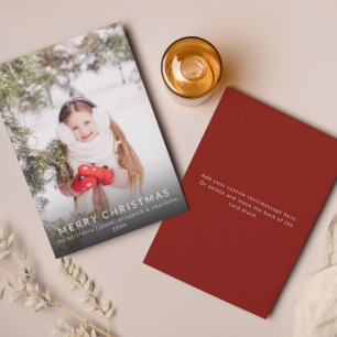 Frohe Weihnachts Chic Family Foto Weihnachtskart Einladung