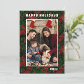 Frohe Weihnachts Chic Festtage Familienfeiertag Fo (Stehend Vorderseite)