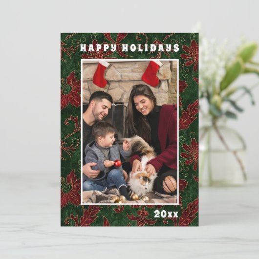 Frohe Weihnachts Chic Festtage Familienfeiertag Fo (Stehend Vorderseite)