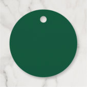 Frohe Weihnachts Chic Green Rentier Custom Party Geschenkanhänger (Rückseite)
