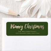 Frohe Weihnachts Chic Green und Gold Script (Insitu)