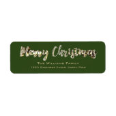 Frohe Weihnachts Chic Green und Gold Script (Vorne)