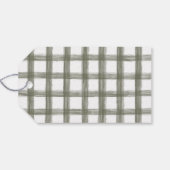 Frohe Weihnachts-Chic Lettering & Green Kariert Geschenkanhänger (Rückseite Horizontal)