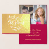 Frohe Weihnachts-chic moderne Kalligrafieschrift Folienkarte (Anzeige)