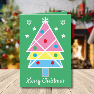 Frohe Weihnachts Chic Script Name Moderne Künstler Feiertagskarte