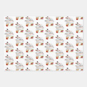 Frohe Weihnachts Chickens Wrapping Paper Snowman Geschenkpapier Set (Vorderseite 2)