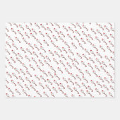 Frohe Weihnachts Chickens Wrapping Paper Snowman Geschenkpapier Set (Vorderseite)