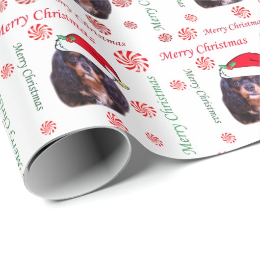 Frohe Weihnachts CKCS Weihnachtswaschpapier Geschenkpapier (Rolleneckpunkt)