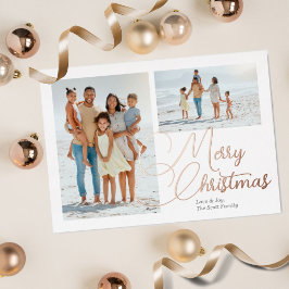 Frohe Weihnachts Classic Foil Fotos Folien Feiertagskarte