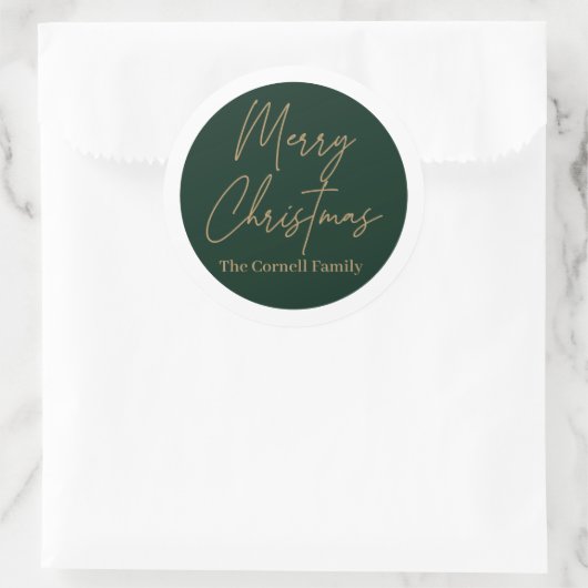 Frohe Weihnachts Classic Round Sticker (Tasche)