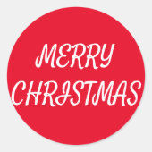 Frohe Weihnachts Classic Round Sticker (Vorderseite)