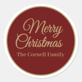 Frohe Weihnachts Classic Round Sticker