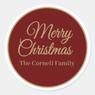 Frohe Weihnachts Classic Round Sticker