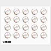 Frohe Weihnachts Classic Round Stickers (Blatt)