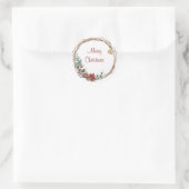 Frohe Weihnachts Classic Round Stickers (Tasche)