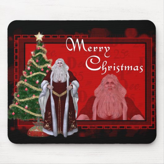 Frohe Weihnachts Classic Santa Designed Mousepad (Vorne)