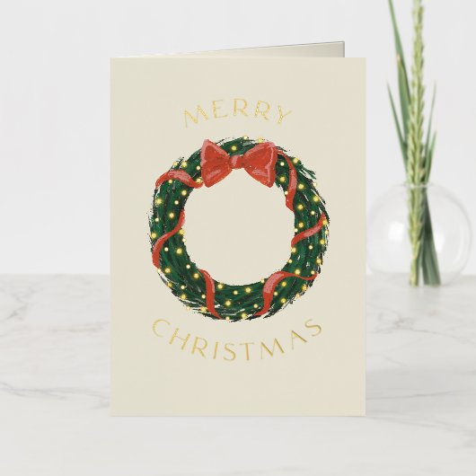 Frohe Weihnachts Classic Wreath Gold (Vorderseite)