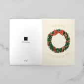 Frohe Weihnachts Classic Wreath Gold (Äußere Ablage)