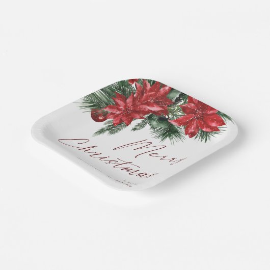 Frohe Weihnachts Classic Wreath Weihnachts-Party Pappteller (Gewinkelt)