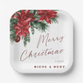 Frohe Weihnachts Classic Wreath Weihnachts-Party Pappteller (Vorderseite)