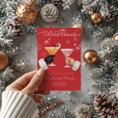 Frohe Weihnachts-Cocktail-Party Gruß Einladung