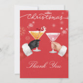 Frohe Weihnachts-Cocktail-Party Gruß Einladung (Rückseite)