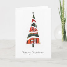 Frohe Weihnachts Collage Style Tree Card