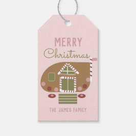 Frohe Weihnachts-Cookie Gingerbread House Geschenkanhänger