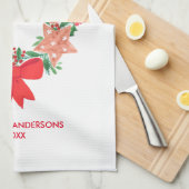 Frohe Weihnachts-Cookie-Individuelle Name Geschirrtuch (Viertel Falte)