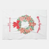 Frohe Weihnachts-Cookie-Individuelle Name Geschirrtuch (Horizontal)