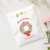 Frohe Weihnachts-Cookie Wreath Ihr Name Geschenktütchen (Versiegelt)