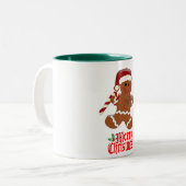 Frohe Weihnachts coole Ingwer Snap-Cookie Tasse De (Vorderseite Links)