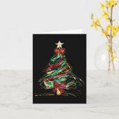 Frohe Weihnachts Coquette Bow Xmas Tree Familie Pa Karte (Gelbe Blume)