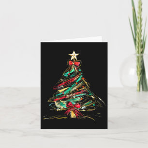 Frohe Weihnachts Coquette Bow Xmas Tree Familie Pa Karte