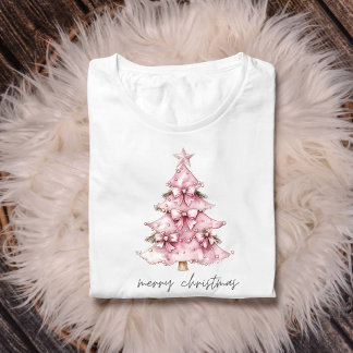 Frohe Weihnachts Coquette Pink Tree Shirt