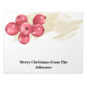 Frohe Weihnachts-Cranberries Notizblock (Vorderseite)