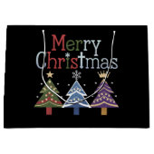 Frohe Weihnachts Cross Xmas Tree Retro Große Geschenktüte (Vorderseite)