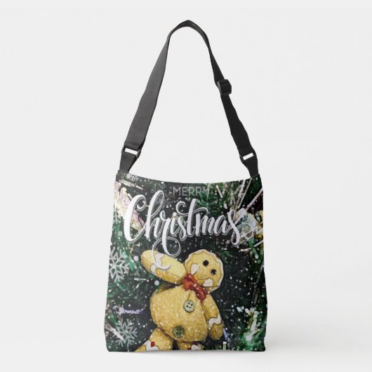 Frohe Weihnachts-Crossbody-Tasche Tragetaschen Mit Langen Trägern (Vorderseite)