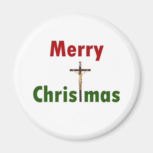Frohe Weihnachts-Crucifix Magnet (Vorne)