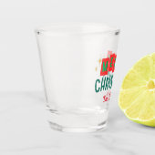 Frohe Weihnachts Custom Familienname Schnapsglas (Links)