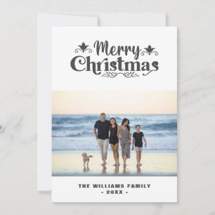 Frohe Weihnachts Custom Family Foto Einfache Moder Feiertagskarte
